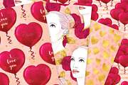 Watercolor Valentine's Day Patterns, a Pattern Graphic by Avenie Digital (Thumbnail 2 of 4)