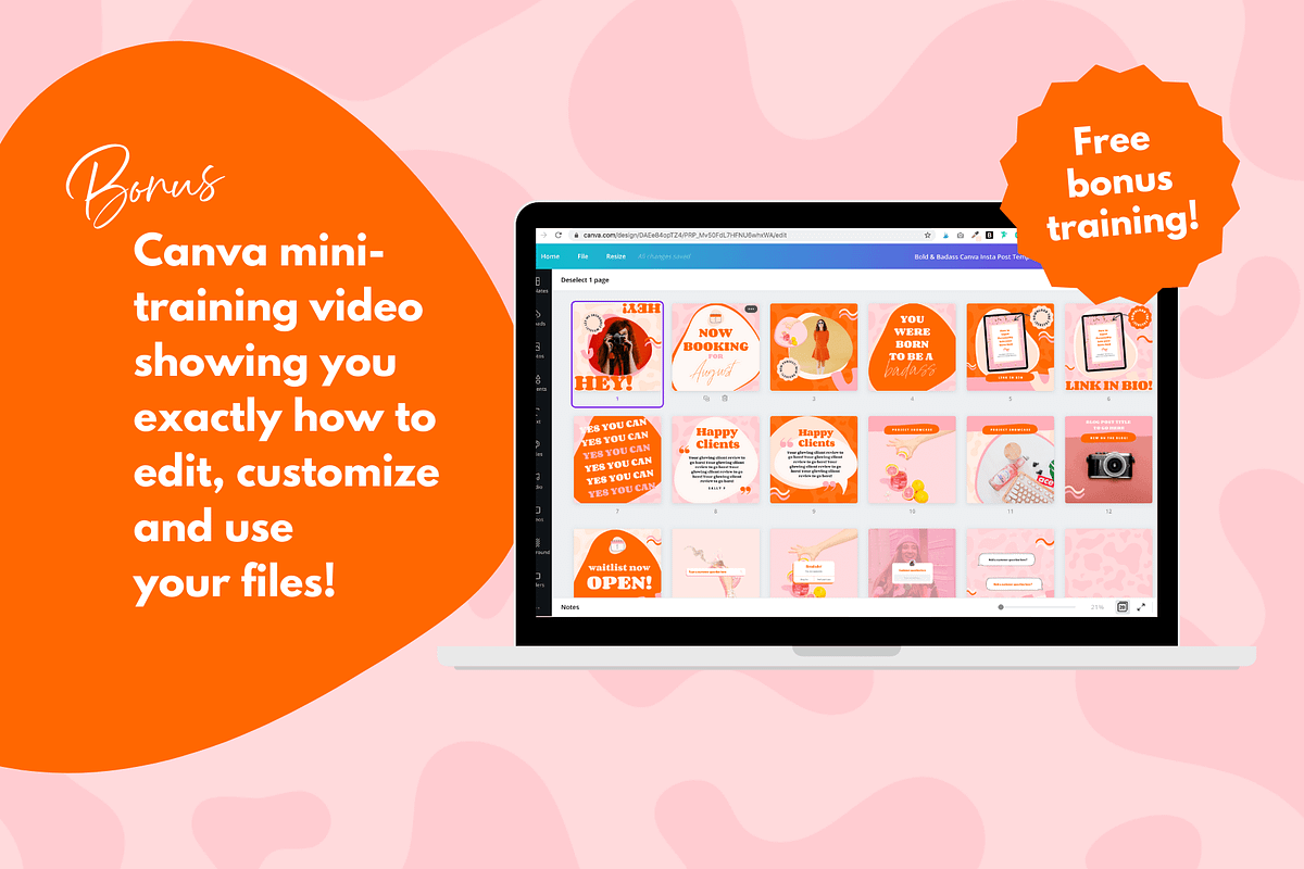 Bold Canva Instagram Post Templates, a Social Media Template by Kurly Creative (Photo 7 of 9)