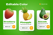 Fruits 3D Icons, an Object 3D Model by Rakata Studio (Thumbnail 4 of 6)