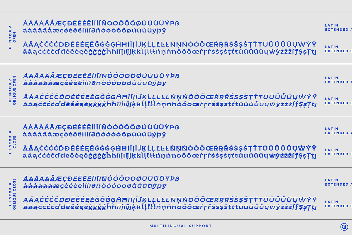 UT Noxdev - A Unique Display Font, a Sans Serif Font by Universitype (Photo 5 of 13)