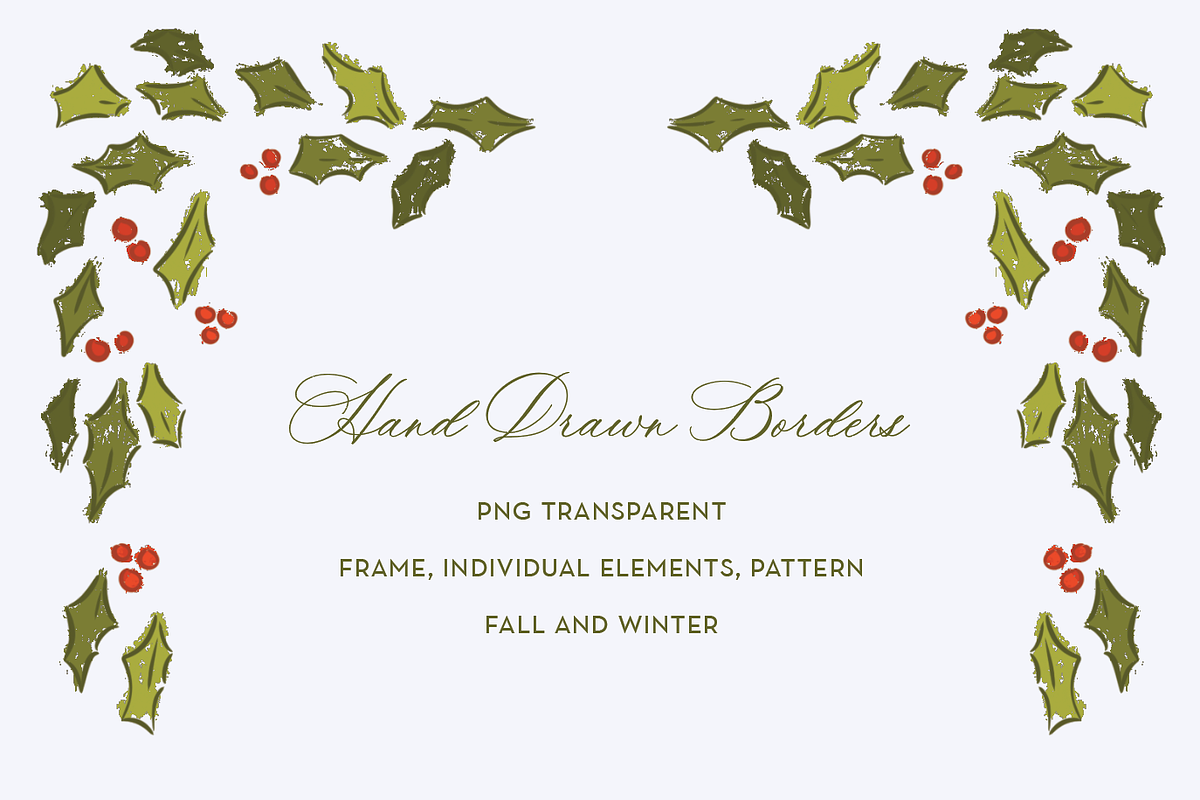 Fall Pumpkins & Winter Holly Frames, an Object Graphic by SarahOMaryDesigns (Photo 1 of 2)