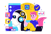 10 Machine Learning Illustration, a Technology Illustration by denayunebgt (Thumbnail 4 of 4)