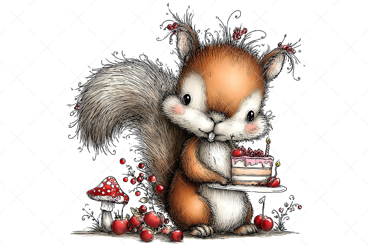 Whimsical Birthday Party Animals Png, an Illustration by Craft Nest (Photo 10 of 11)