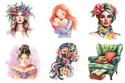 Cute Womens Month Clipart, an Illustration by CreationArt (Thumbnail 5 of 5)