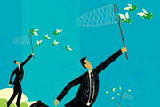 Business Concepts Bundle 07 Men, a Person Illustration by retrorocket (Thumbnail 3 of 15)
