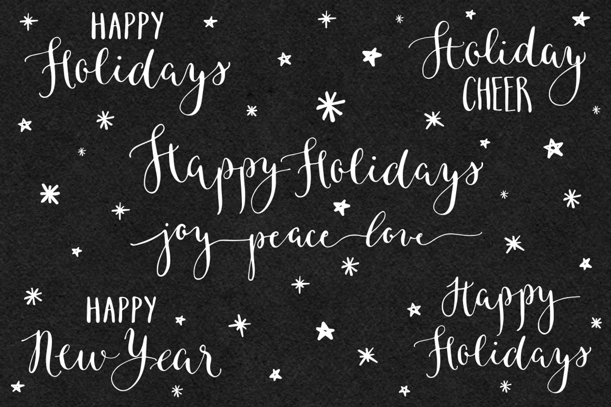 Holiday Calligraphy Overlays 1, an Illustration by Irina Vascovet (Photo 5 of 5)