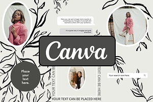 Boho Leaves Canva Template