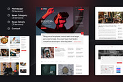 Clean Newspaper & Magazine Website, an UI Kit Template by peterdraw (Thumbnail 5 of 10)