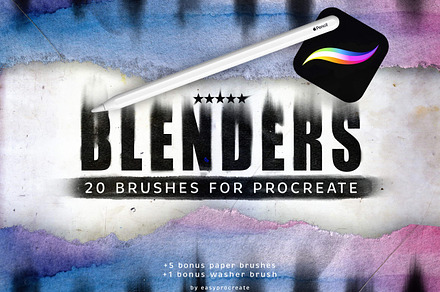 Procreate Blending Brushes, a Brush Add-On by Easy Procreate