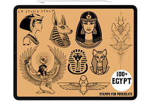 Egypt - Procreate Tattoo Stamp Set