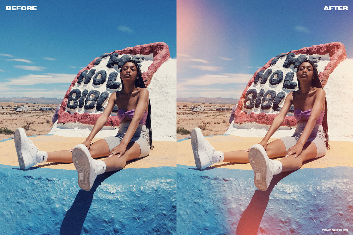 60 Retro Analog Light Leak Overlays, a Layer Style Add-On by TONE SUPPLIES (Photo 3 of 12)