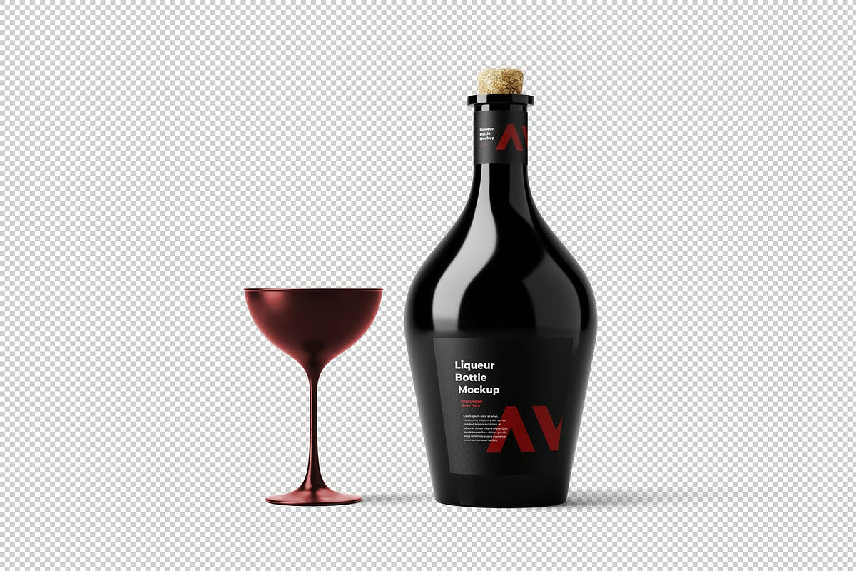 Liqueur Bottle Mockup, a Product Mockup by zpackcreative (Photo 3 of 4)