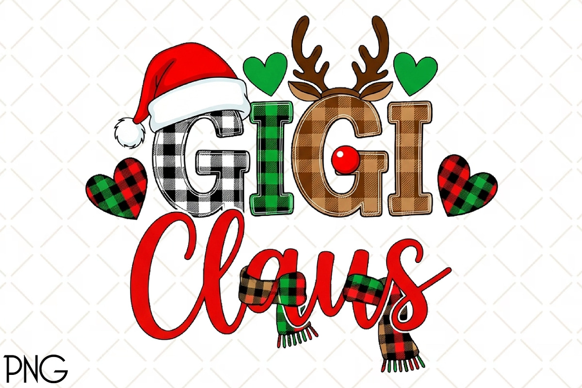 Christmas Gigi Claus PNG, an Illustration by Black Bird Studio (Photo 1 of 4)