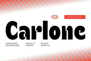 Carlone Sans Serif Font