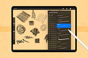 Pack of Pencils+ Procreate Brushes, a Brush Add-On by Tim Hankins Design (Thumbnail 2 of 6)