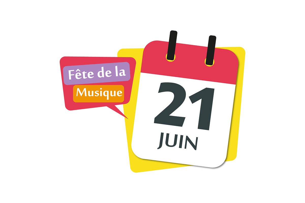 Fête de la Musique – June 21 Calenda, an Object Graphic by BishoyThabet