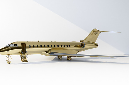 golden private jet
