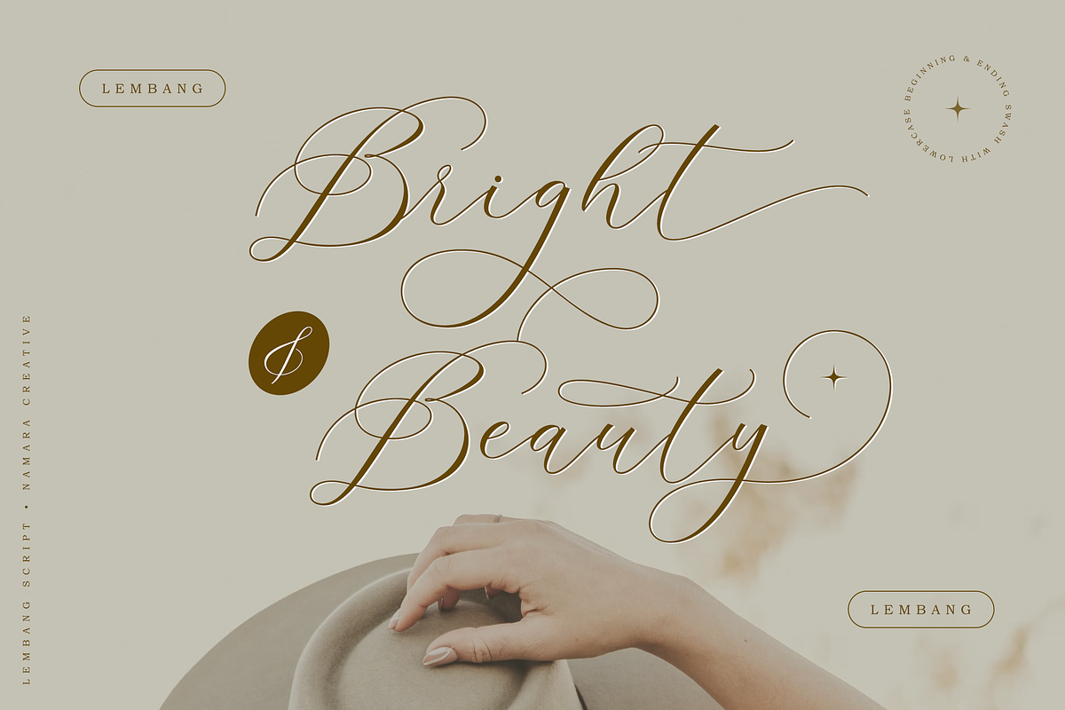 Lembang – Decorative Calligraphy, a Script Font by Namara Creative Studio (Photo 10 of 12)