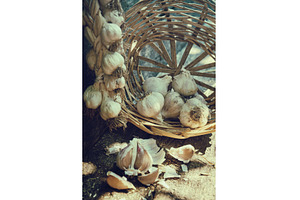 Rustic still life with garlic in a, a Food & Drink Photo by Rohan Photography