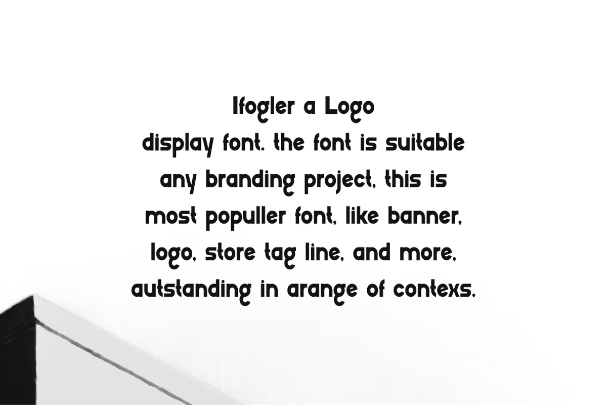 Ifogler - Corporate Logo Font, a Sans Serif Font by Iqsiart Studio (Photo 4 of 6)