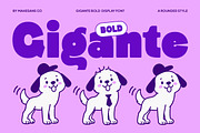 Gigante – Bold Display Font, a Sans Serif Font by Mahesans Co (Thumbnail 1 of 10)
