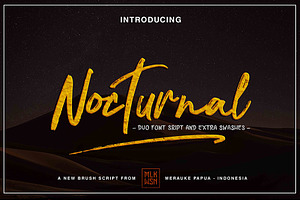Nocturnal - Duo Font Script