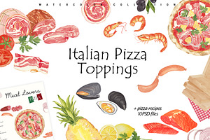 Italian Pizza Toppings Set
