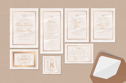 Wedding Invitation Set - Luxury, a Poster Template by SlideFactory