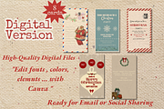 8 retro Christmas Cards Bundle, a Card Template by Prodesign (Thumbnail 5 of 8)