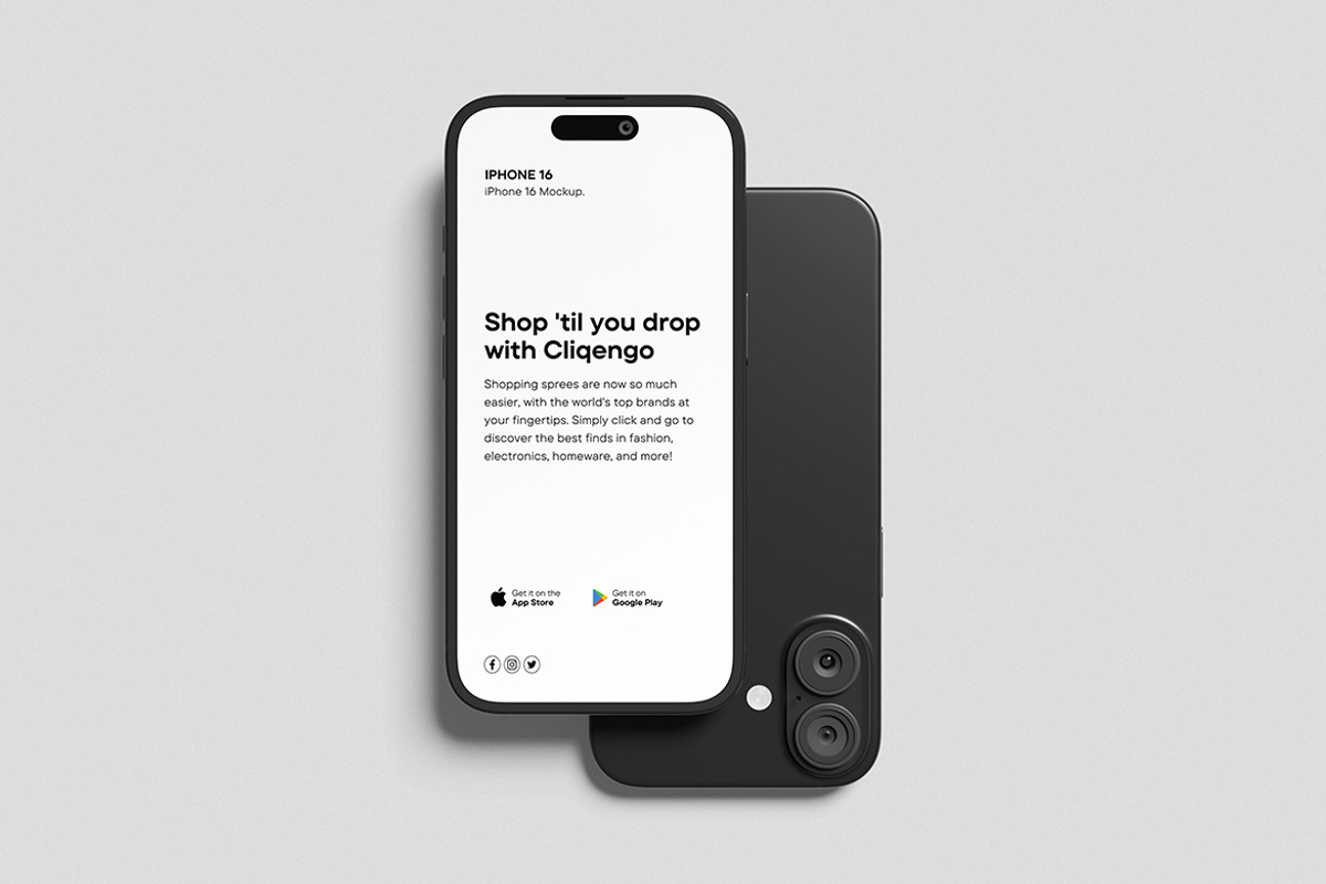 iPhone 16 Mockup, an iPhone Mockup by swsi-studio (Photo 3 of 5)