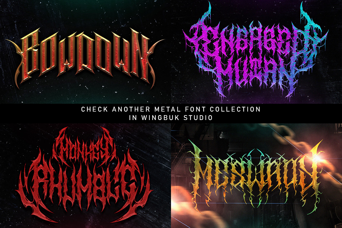 Nervous Beyond | Metal Font, a Blackletter Font by WingBuk (Photo 3 of 12)