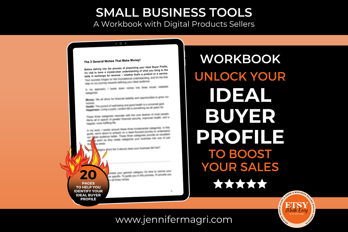 PDF Workbook Ideal Client Profile, a Templates & Theme by Jennifer Magri Templates (Photo 1 of 6)