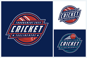 Cricket logo sport design template