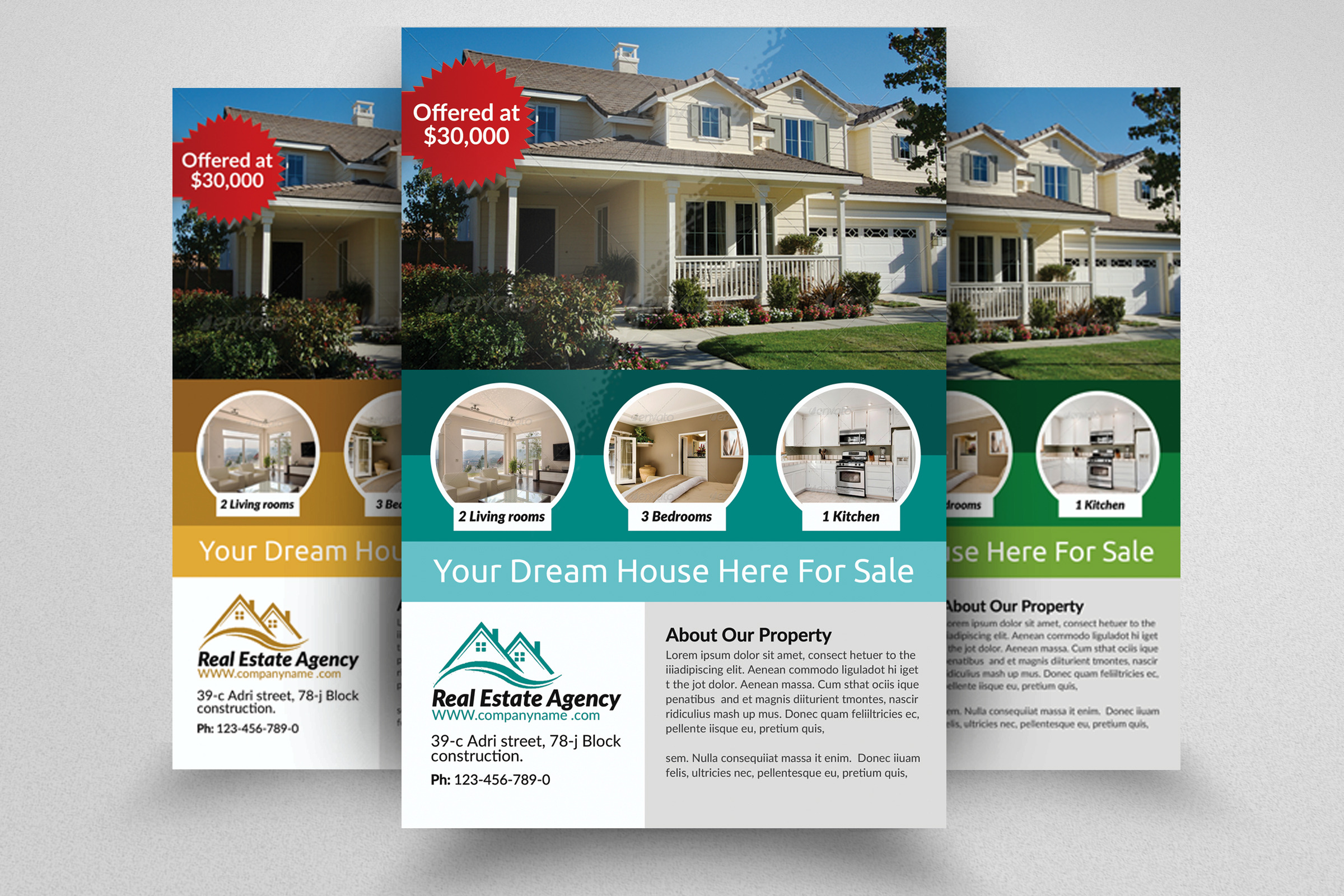 Real Estate Agency PSD Flyer, a Flyer Template by Business Flyers