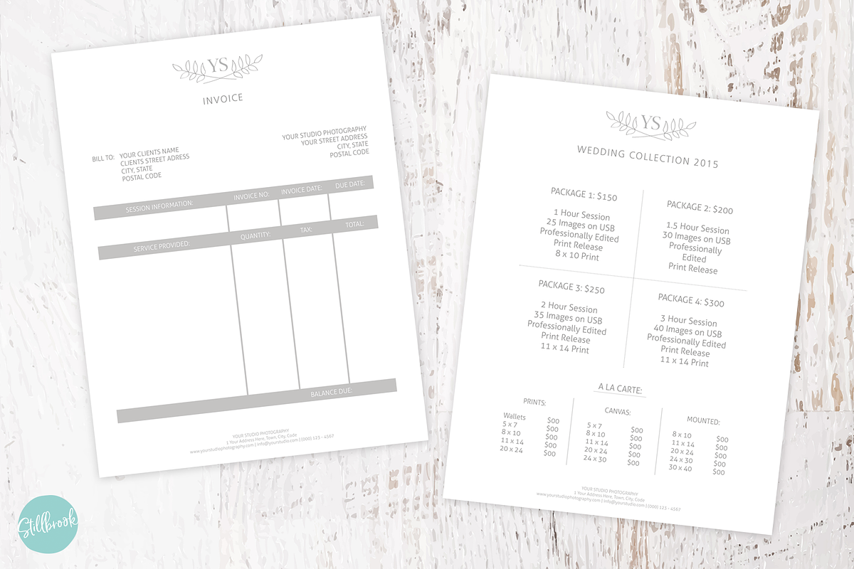 Photographer Contract Forms, a Stationery Template by Stillbrook Designs (Photo 2 of 2)
