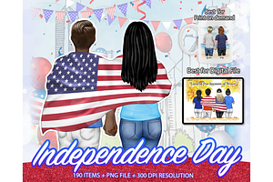 USA Independence Day Clipart PNG