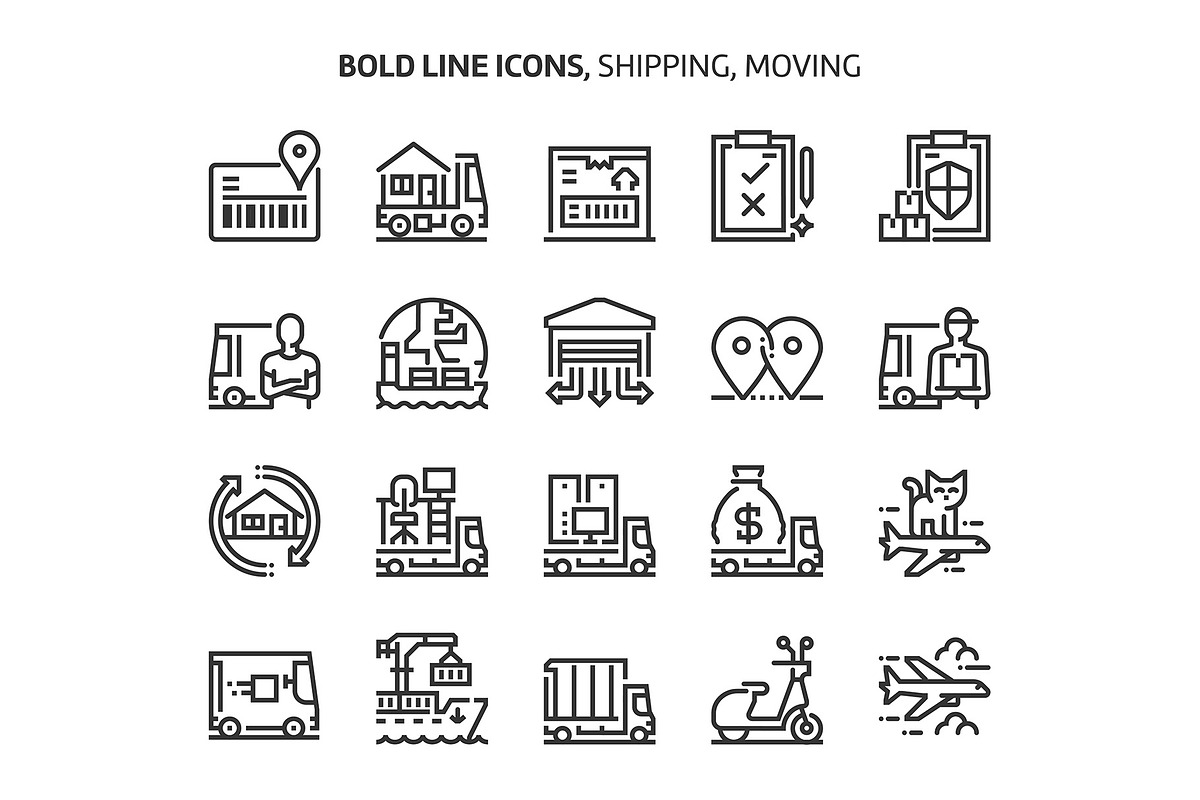 Bold Line Icons, an Outline Icon by Howcolour (Photo 108 of 151)