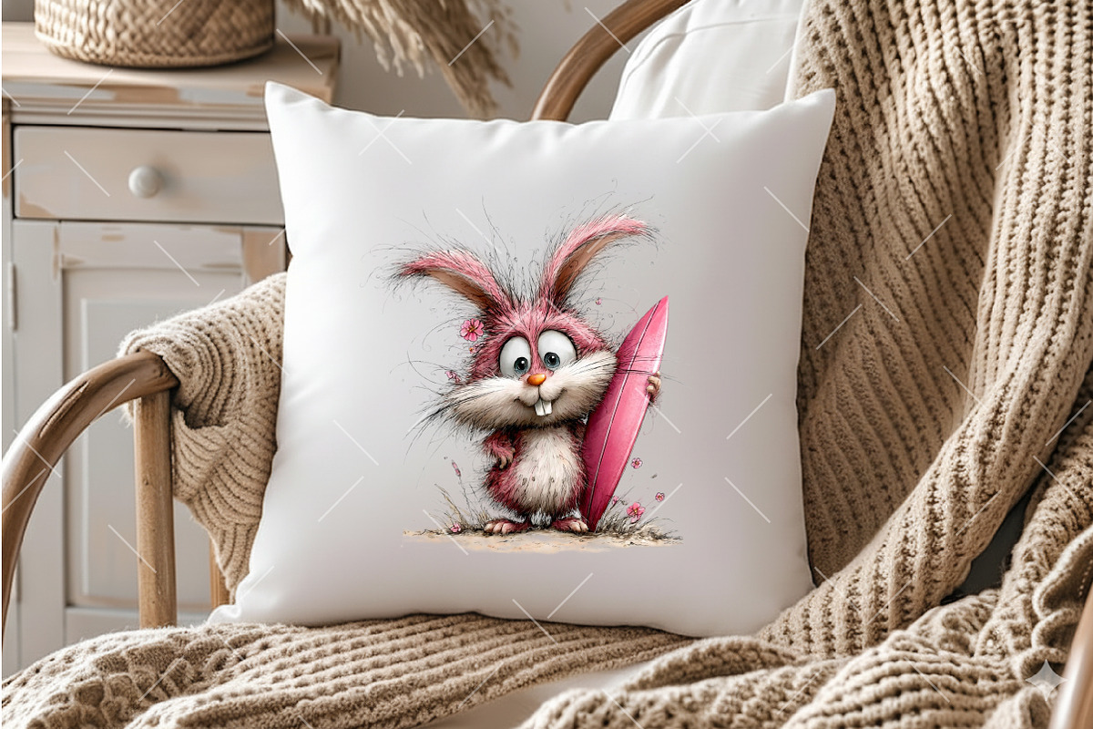 Whimsical Summer Beach Bunny Clipart, an Illustration by OK Design (Photo 6 of 6)