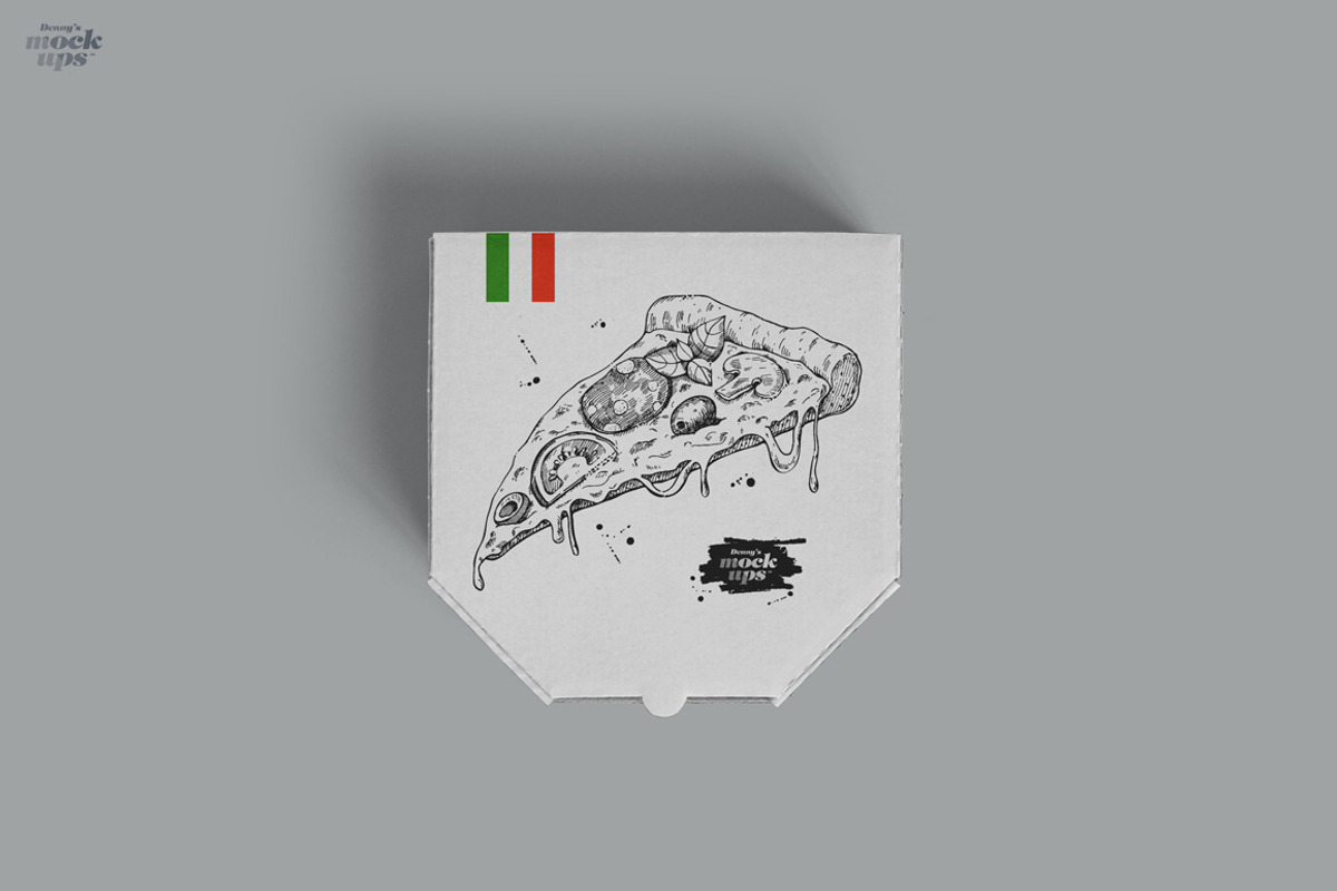 Pizza Box Mockup, a Product Mockup by Denny's Mock-ups (Photo 7 of 12)