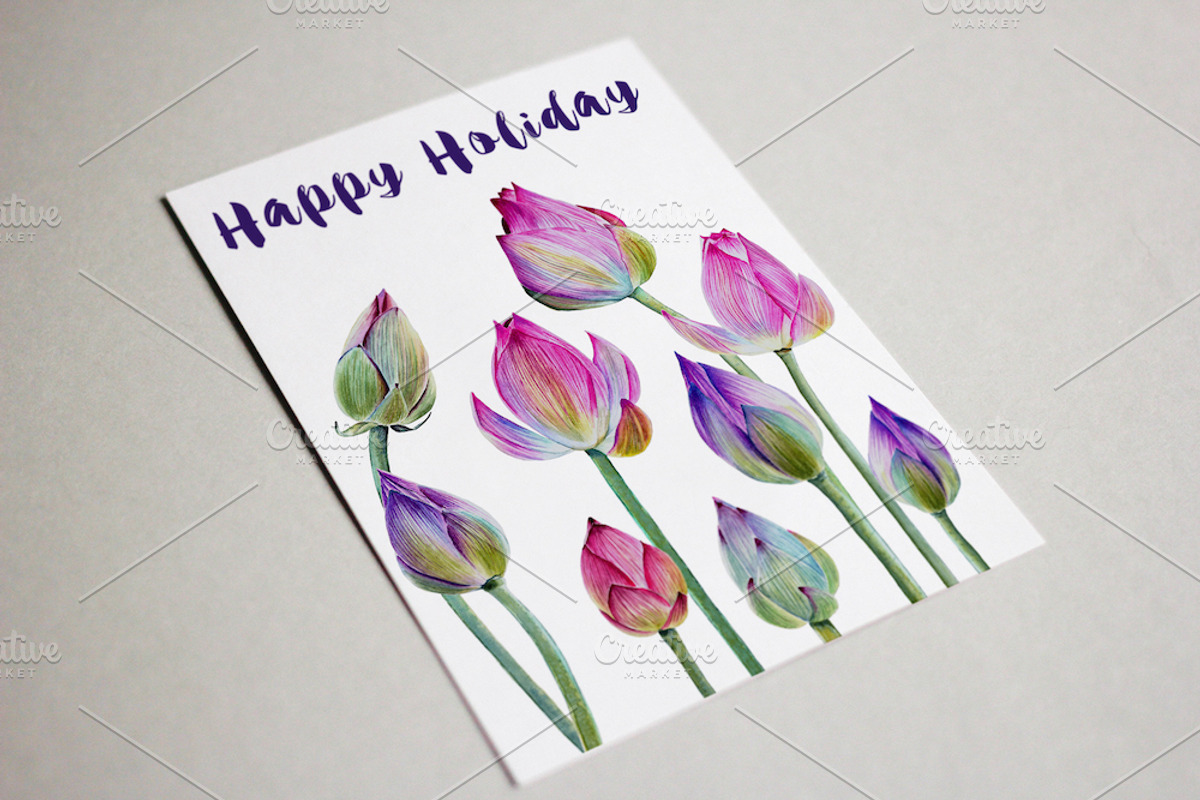 Watercolor lotuses collection, an Illustration by Verlena's Corner (Photo 6 of 7)