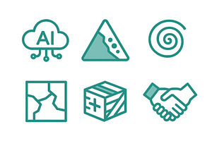 Icons representing technology and, a Technology Illustration by ZinetroN