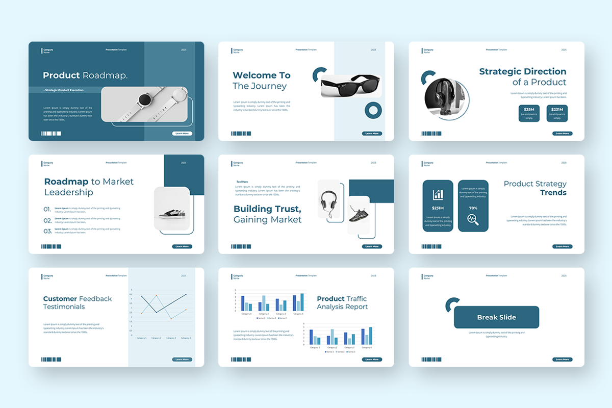 Product Roadmap - Keynote Template, a Presentation Template by Iqsiart Studio (Photo 2 of 3)