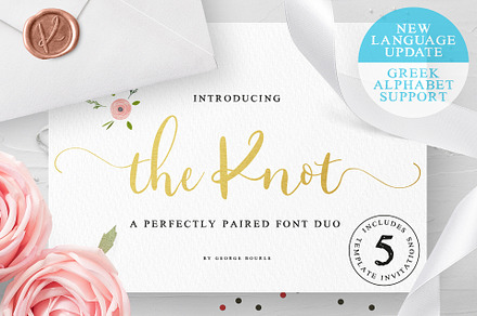 The Knot | A wedding font duo+Bonus