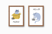 Funny Cats - vector clipart, a Decorative Illustration by Barkova Nadya (Thumbnail 6 of 8)