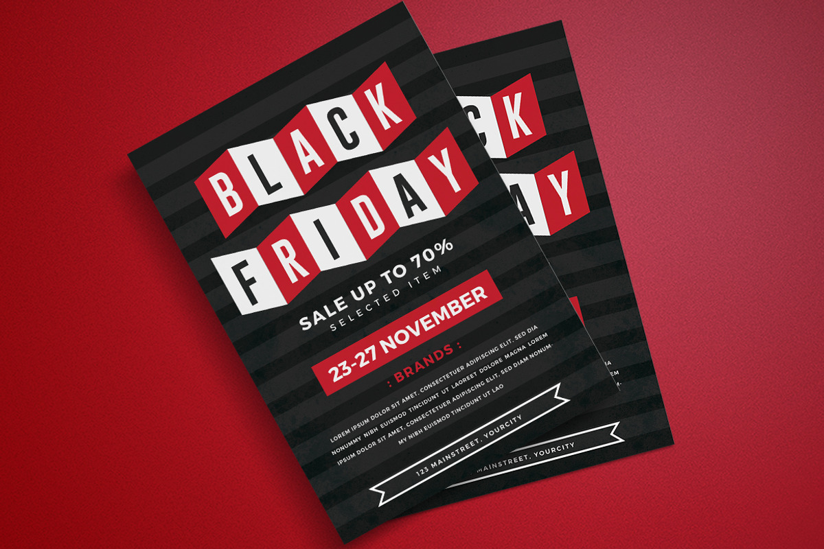 Black Friday Retro, a Flyer Template by Tokosatsu (Photo 4 of 4)