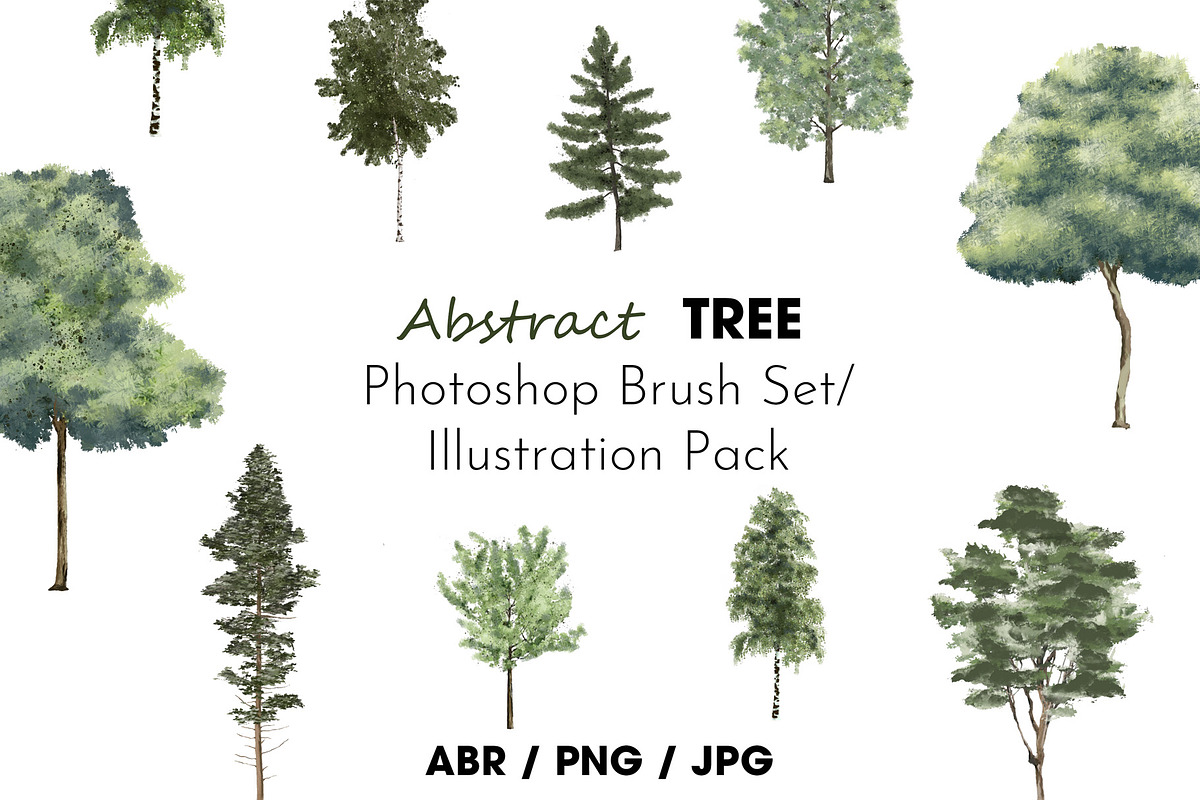 Photoshop Brush Set ABSTRACT TREE, a Brush Add-On by archibicc (Photo 1 of 5)