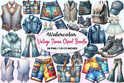 Vintage Denim Sublimation Bundle., a Graphic by CitraGraphics (Thumbnail 1 of 4)