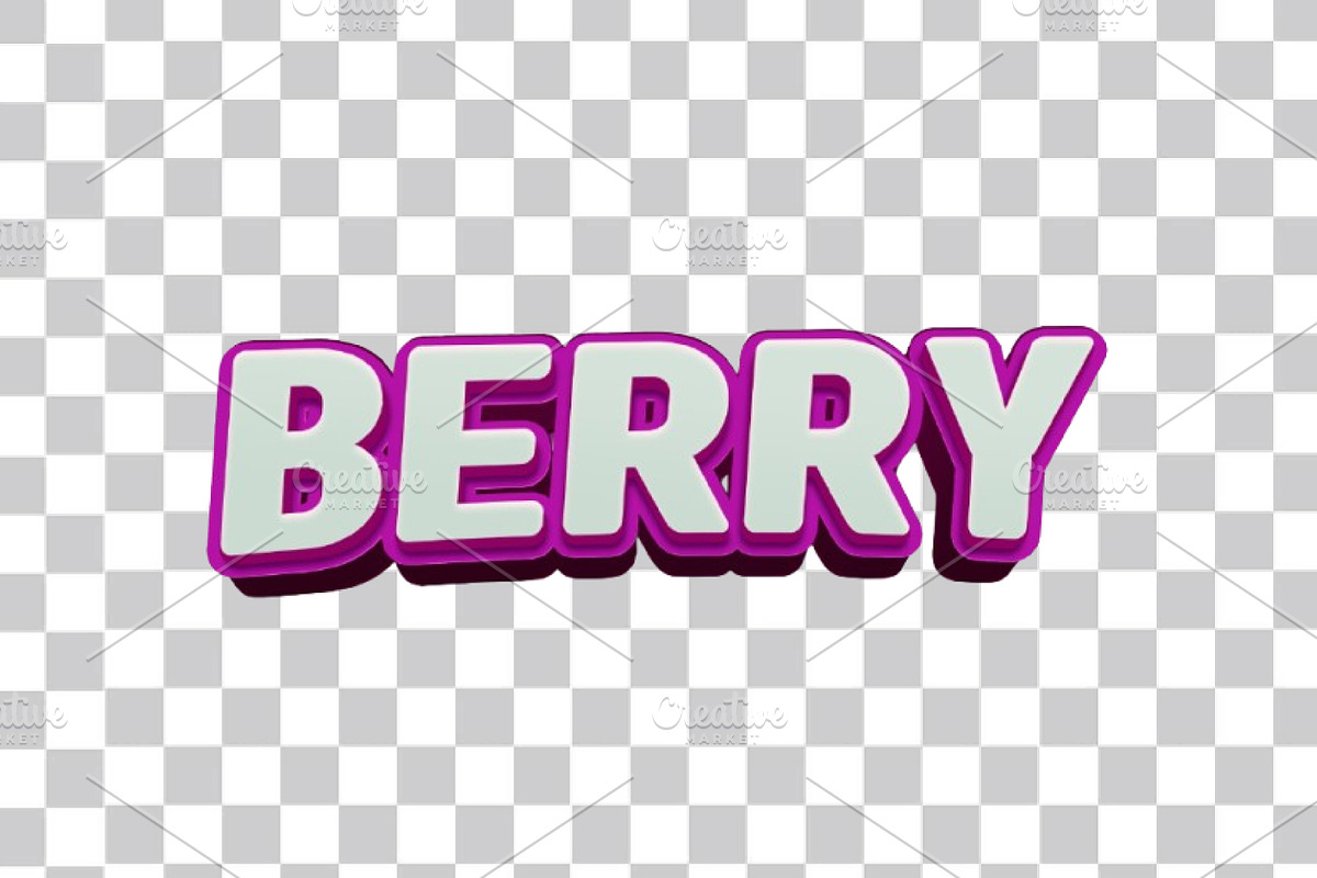 Berry PSD 3D Editable Text Effect, a Layer Style Add-On by TrueVector (Photo 2 of 2)