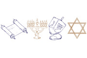 Hand Drawn Hanukkah Clipart, an Illustration by Haute Papier (Thumbnail 2 of 2)