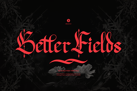 Better Fields | Blackletter Typeface, a Blackletter Font by Denustudios